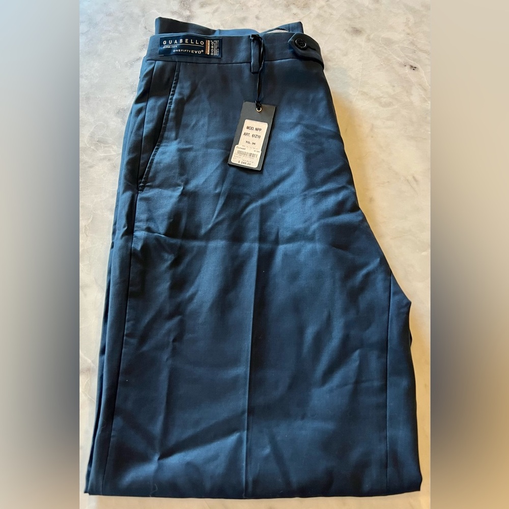 Brand New G. Manzoni “New Blue” Dress slacks. 36 x30 with a cuff.